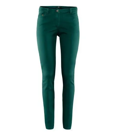 Slim Pants - Women - Green - H&M