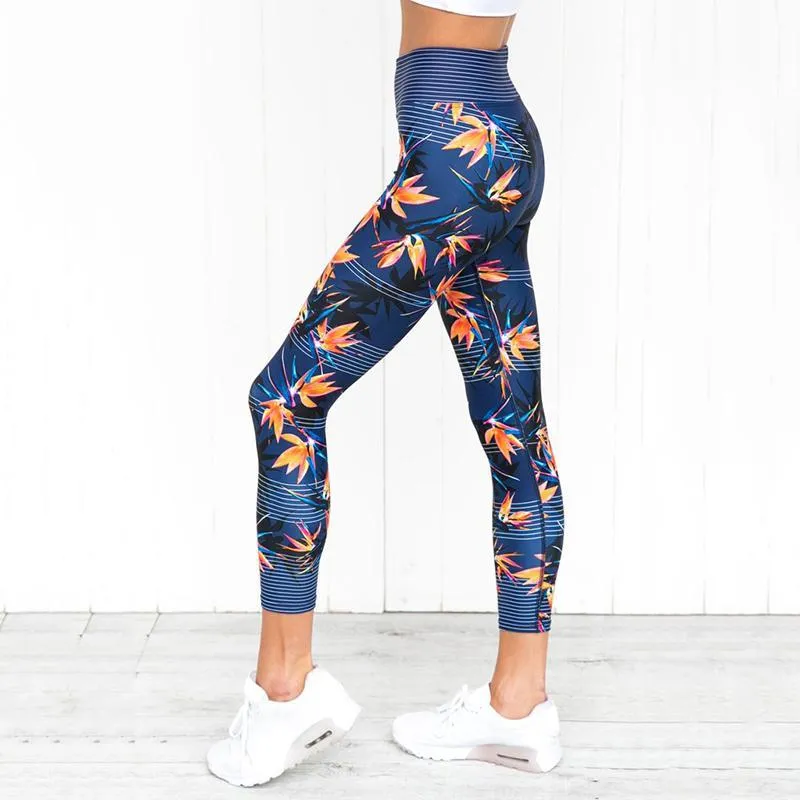 Sports Maple Leaf Low Waist Elasticity Yoga Fitness Sports Leggings