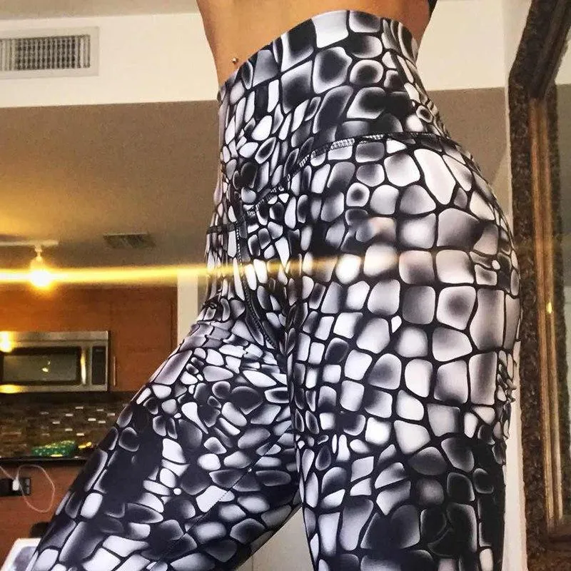 Sports Print Elasticity Yoga Fitness Sports Leggings