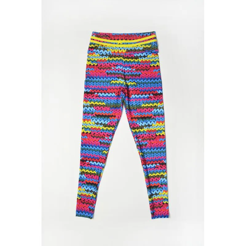 Sports Rainbow Elasticity Yoga Stripe Fitness Sports Leggings