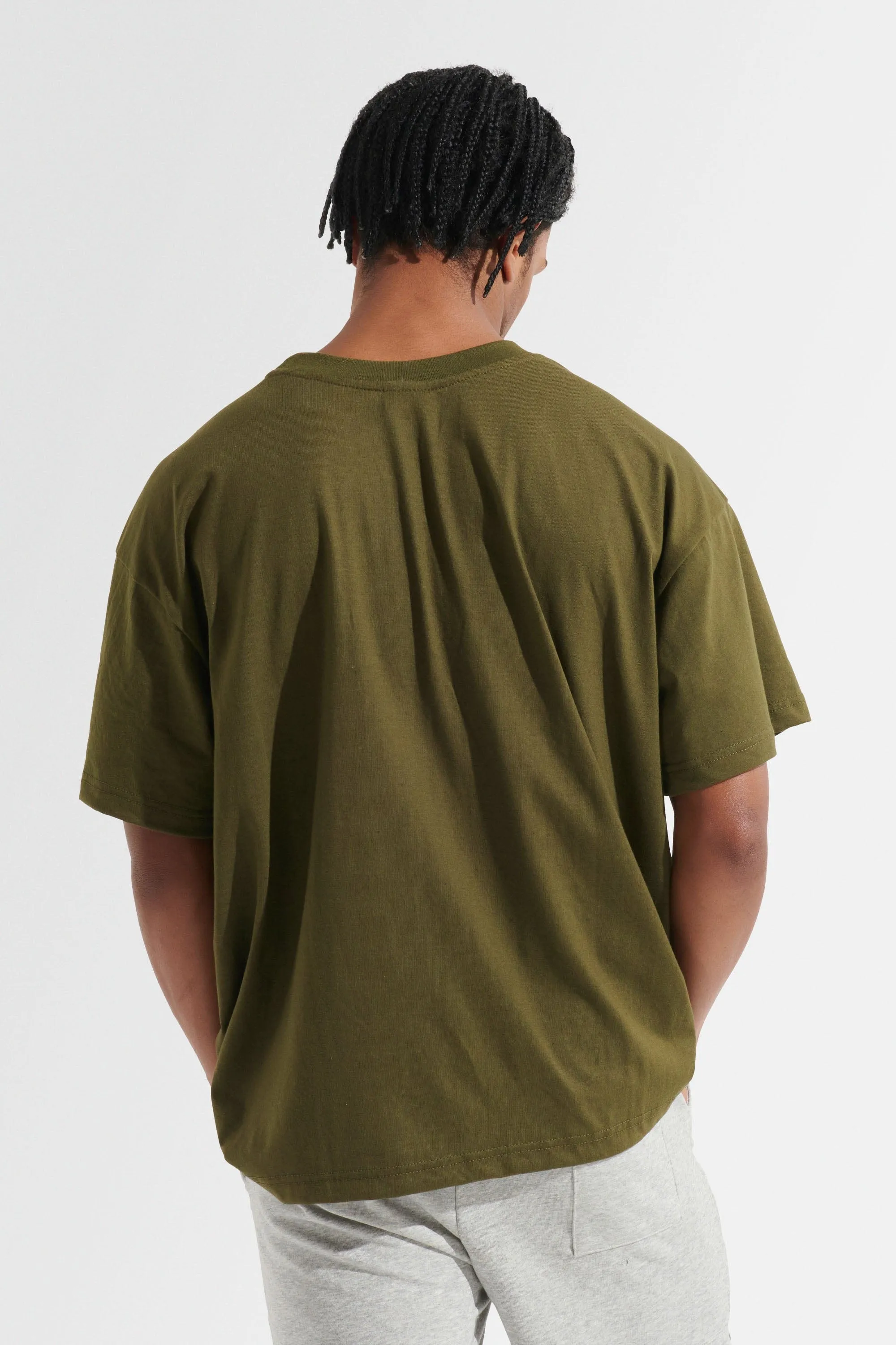 Statement Oversized Tee - Army Green