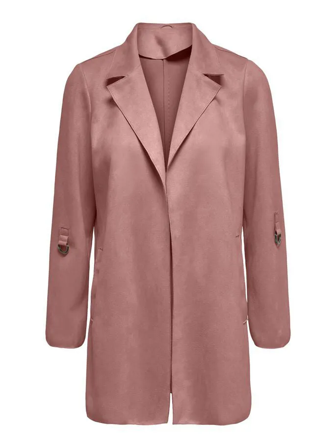 SUEDE REAL LEATHER COAT FOR WOMEN