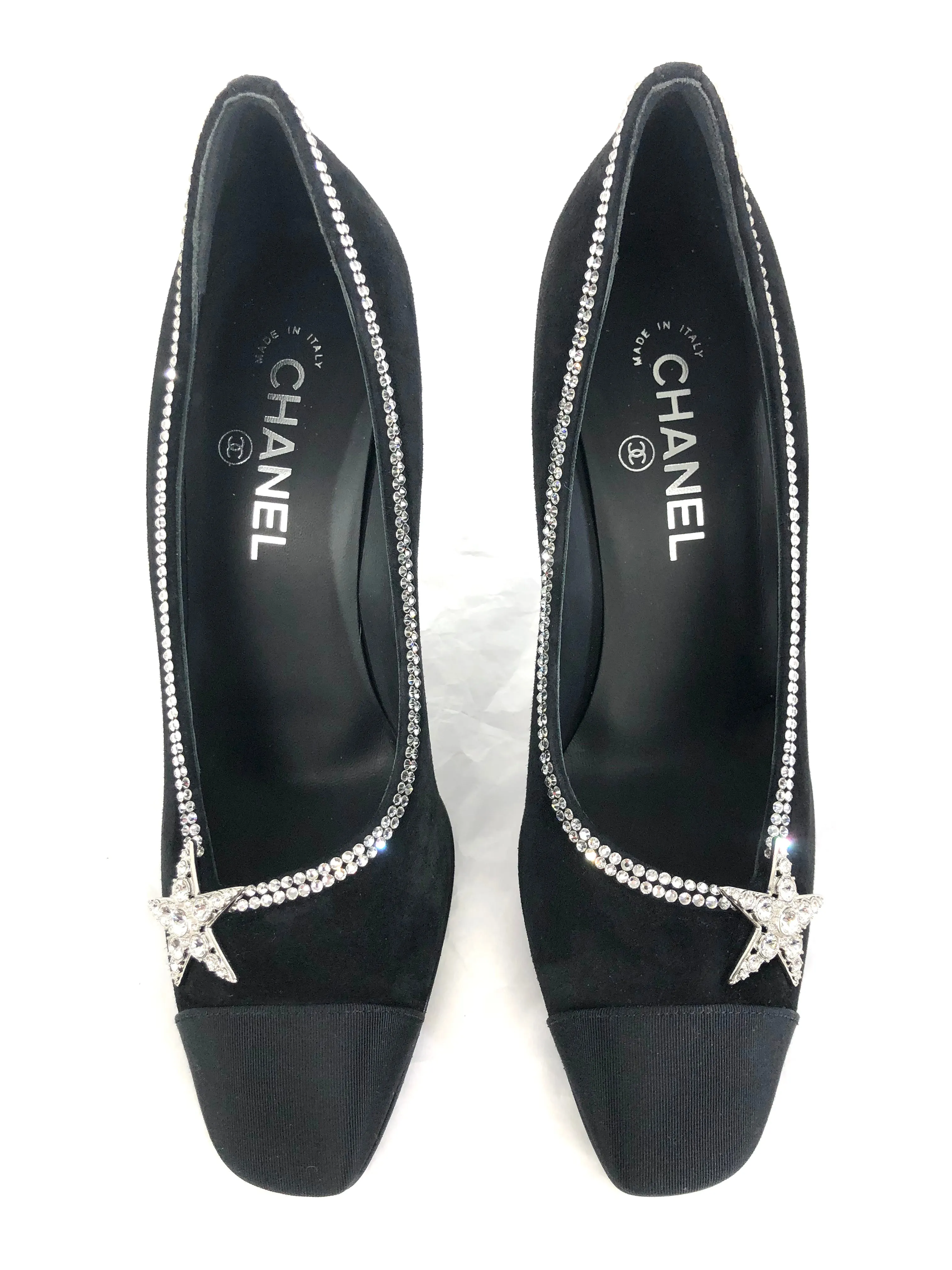 Swarovski Crystals Embellished Star Evening Pumps | Size US 9 - IT 39.5