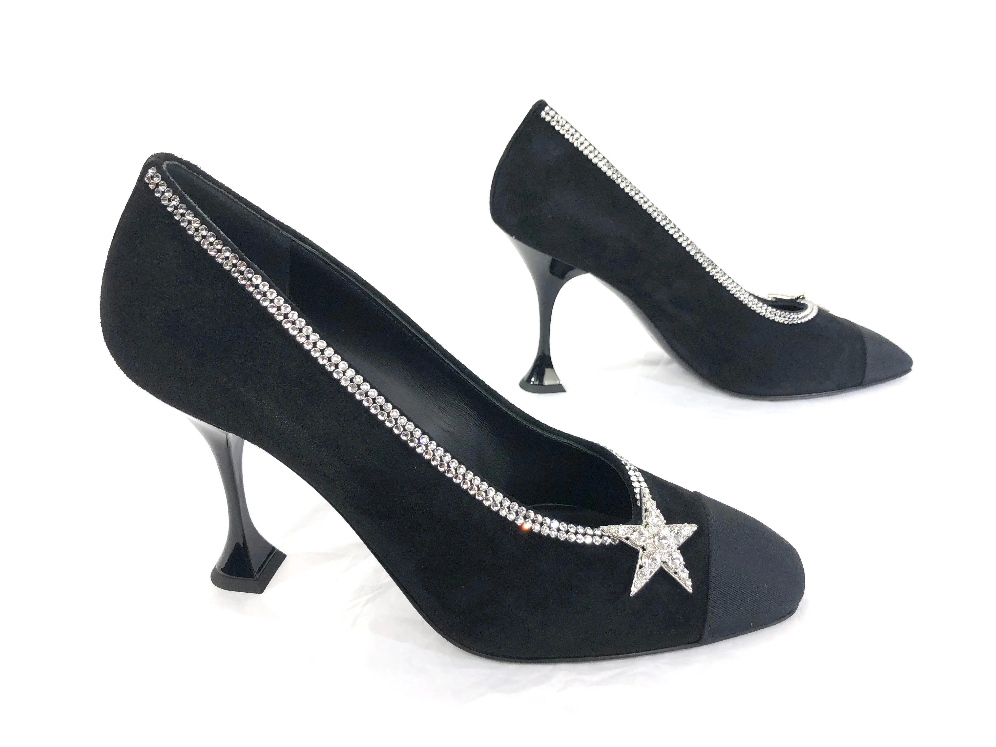 Swarovski Crystals Embellished Star Evening Pumps | Size US 9 - IT 39.5