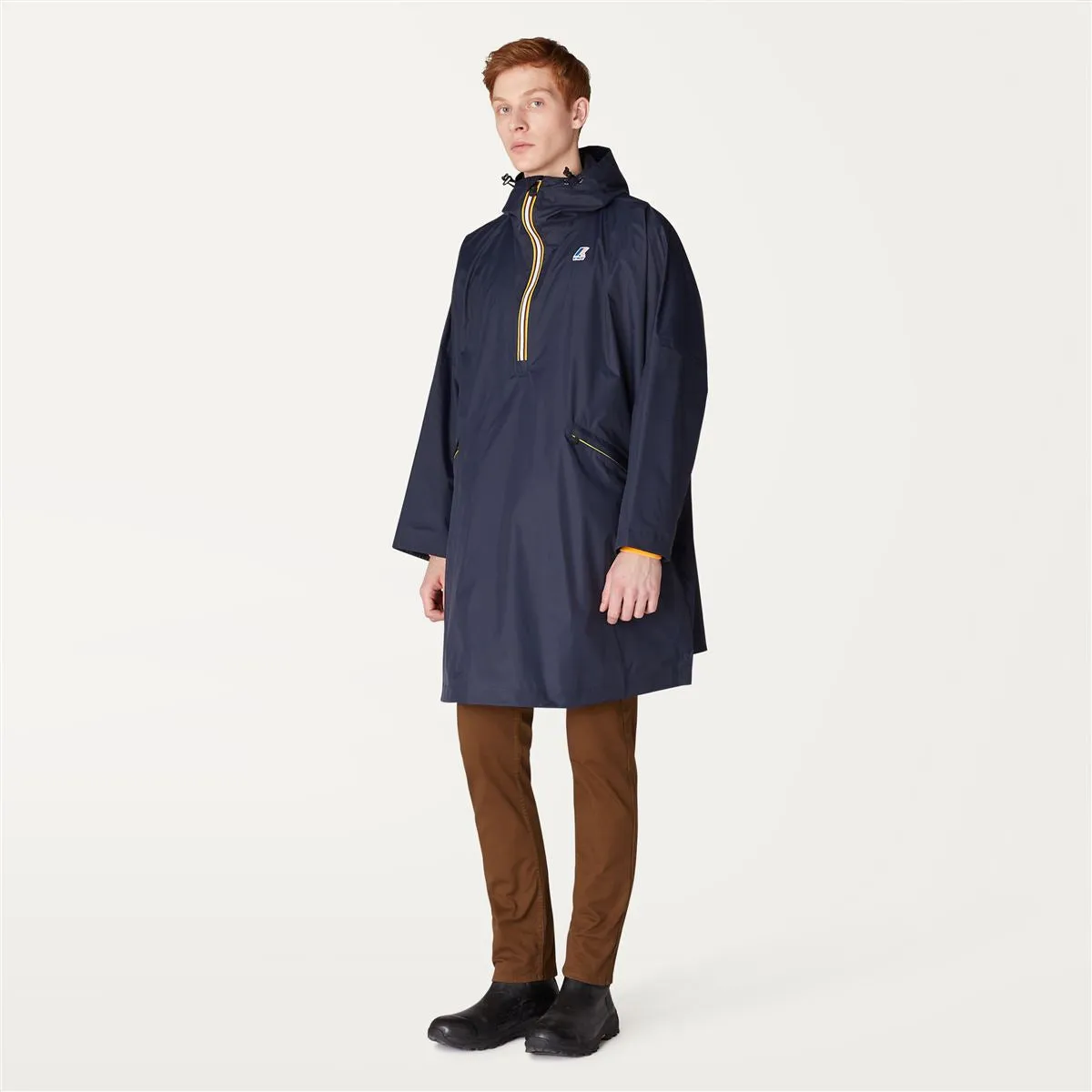 Terence - Unisex Waterproof Packable Poncho in Blue Depht