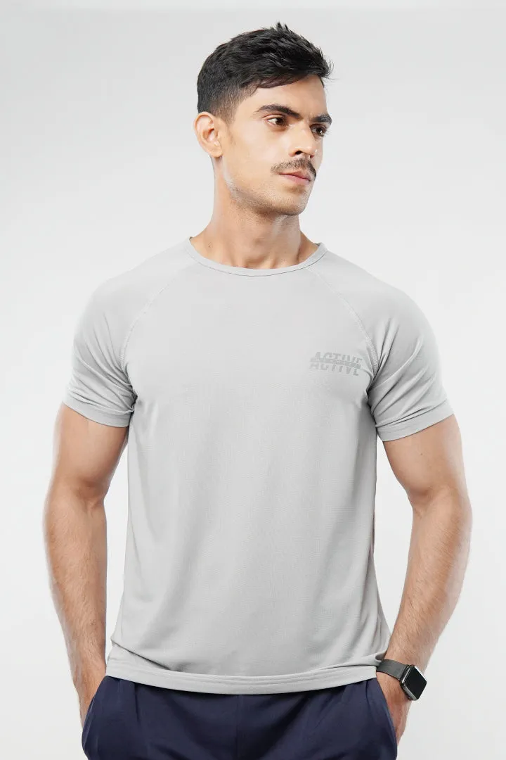 Textured T-Shirt - Light Grey