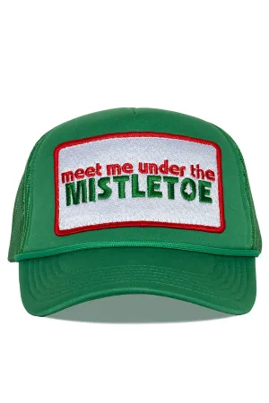 That Friday Feeling Meet Me Under The Mistletoe Trucker Hat - GREEN