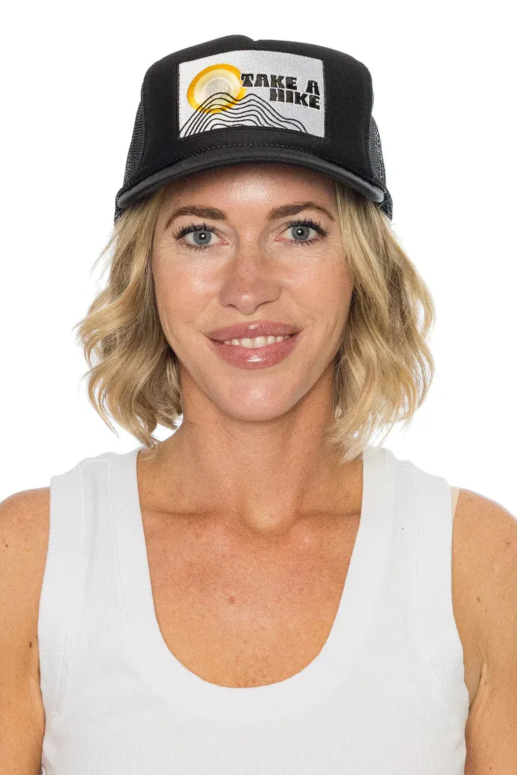 That Friday Feeling Take A Hike Sun Trucker Hat - BLACK