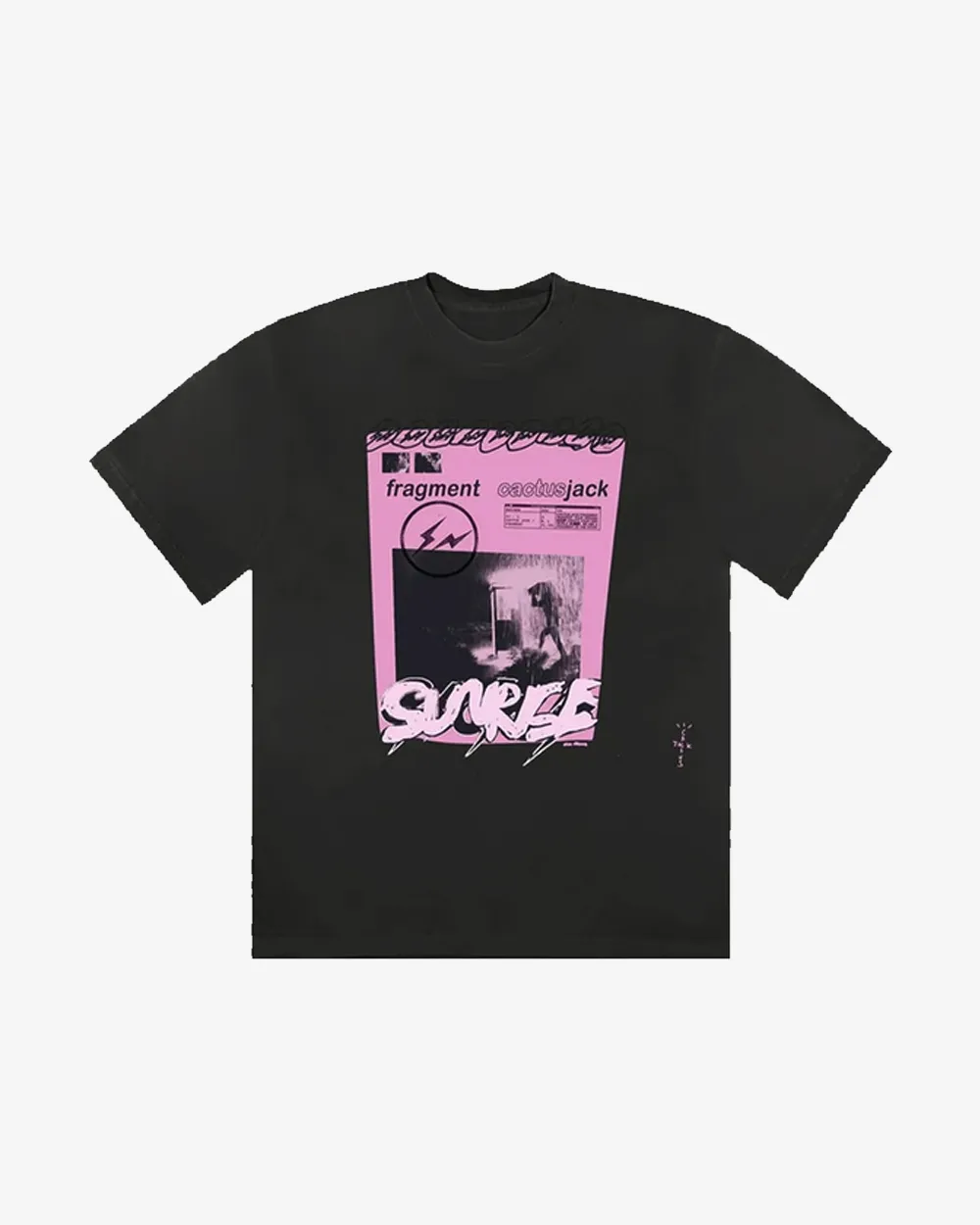 un-archiving TRAVIS SCOTT CACTUS JACK FRAGMENT SUNRISE TEE BLACK (NEW) -