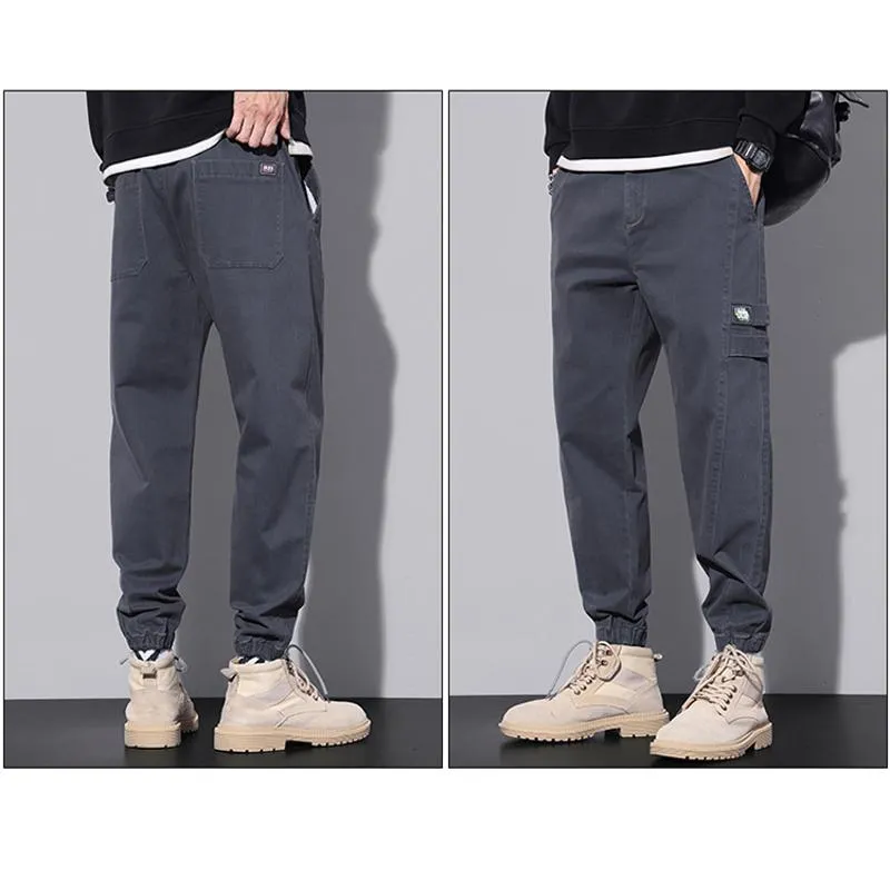 Versatile Tapered Pure Cotton Trendy Elasticity Loose Fit Pants