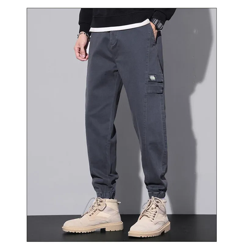 Versatile Tapered Pure Cotton Trendy Elasticity Loose Fit Pants