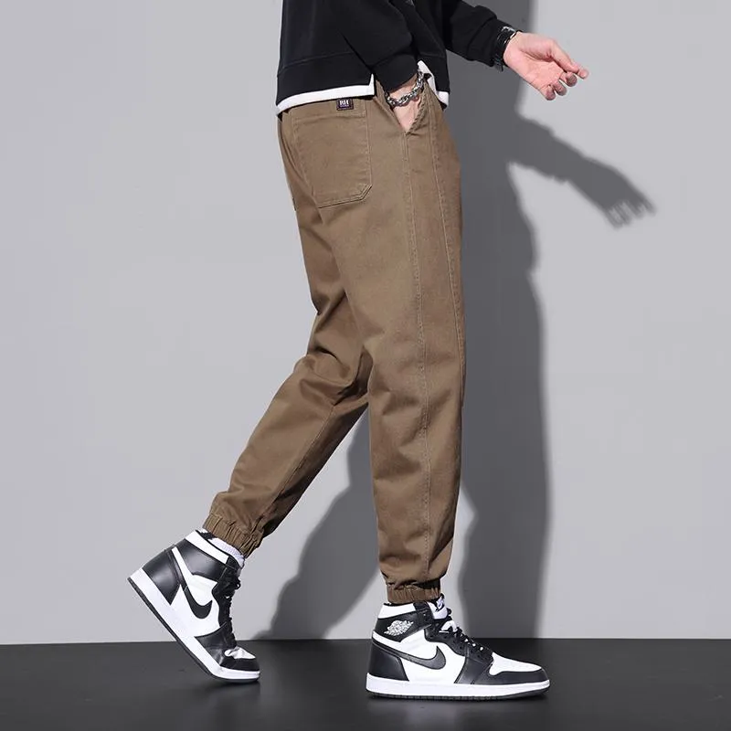 Versatile Tapered Pure Cotton Trendy Elasticity Loose Fit Pants