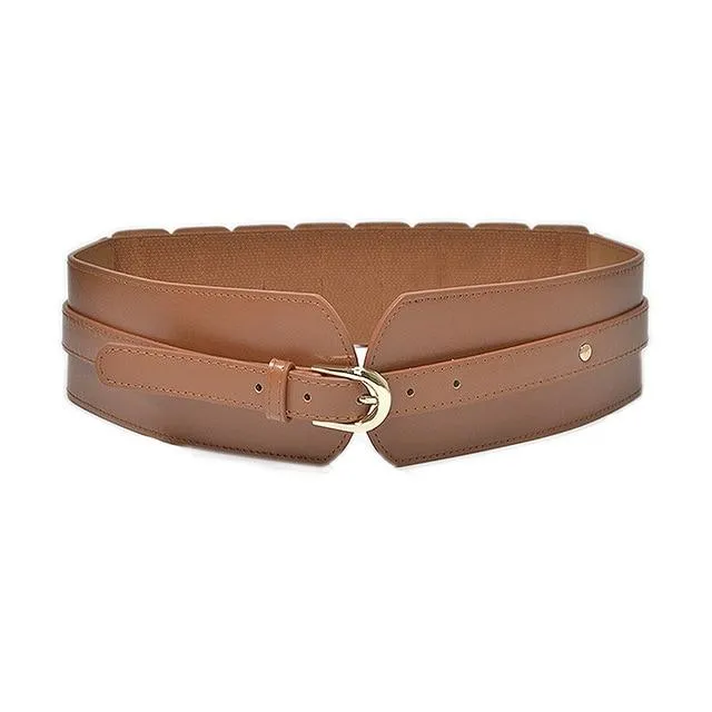 Vintage Buckle Wide Elastic Belt