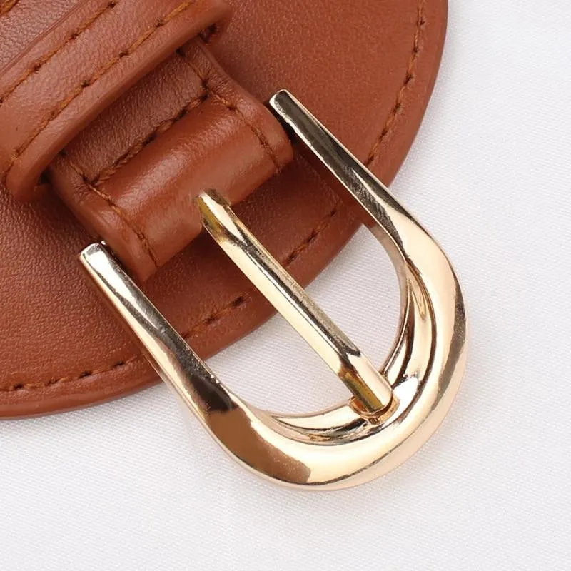 Vintage Buckle Wide Elastic Belt