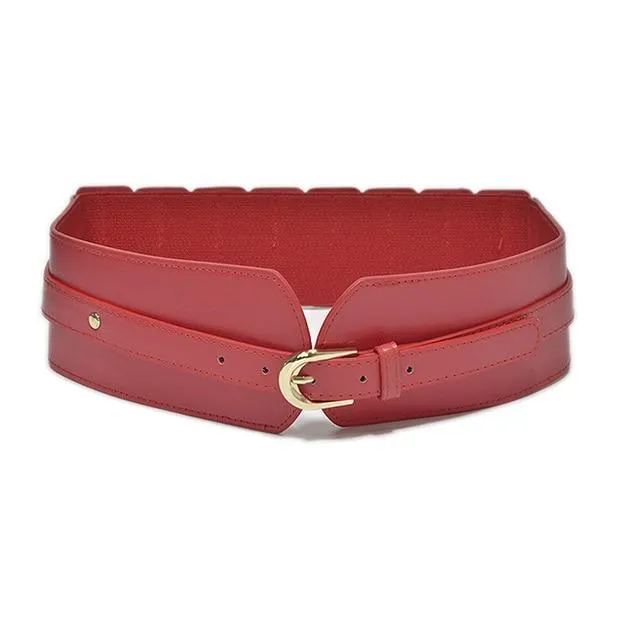 Vintage Buckle Wide Elastic Belt