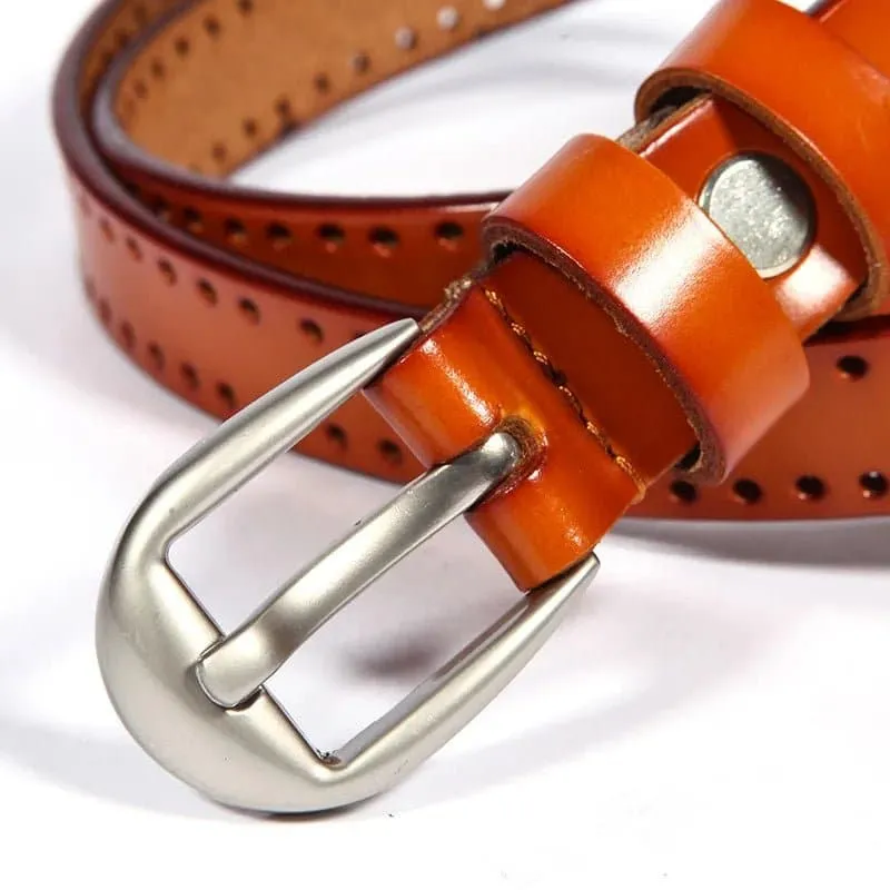 Vintage Style Genuine Leather Belts for Women - Elegant & Durable Leather Belts