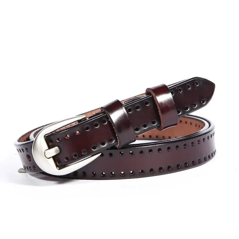 Vintage Style Genuine Leather Belts for Women - Elegant & Durable Leather Belts