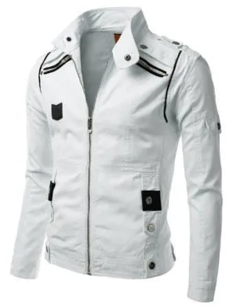 WOMAN BIKER MOTORCYCLE JACKET, WHITE COLOR