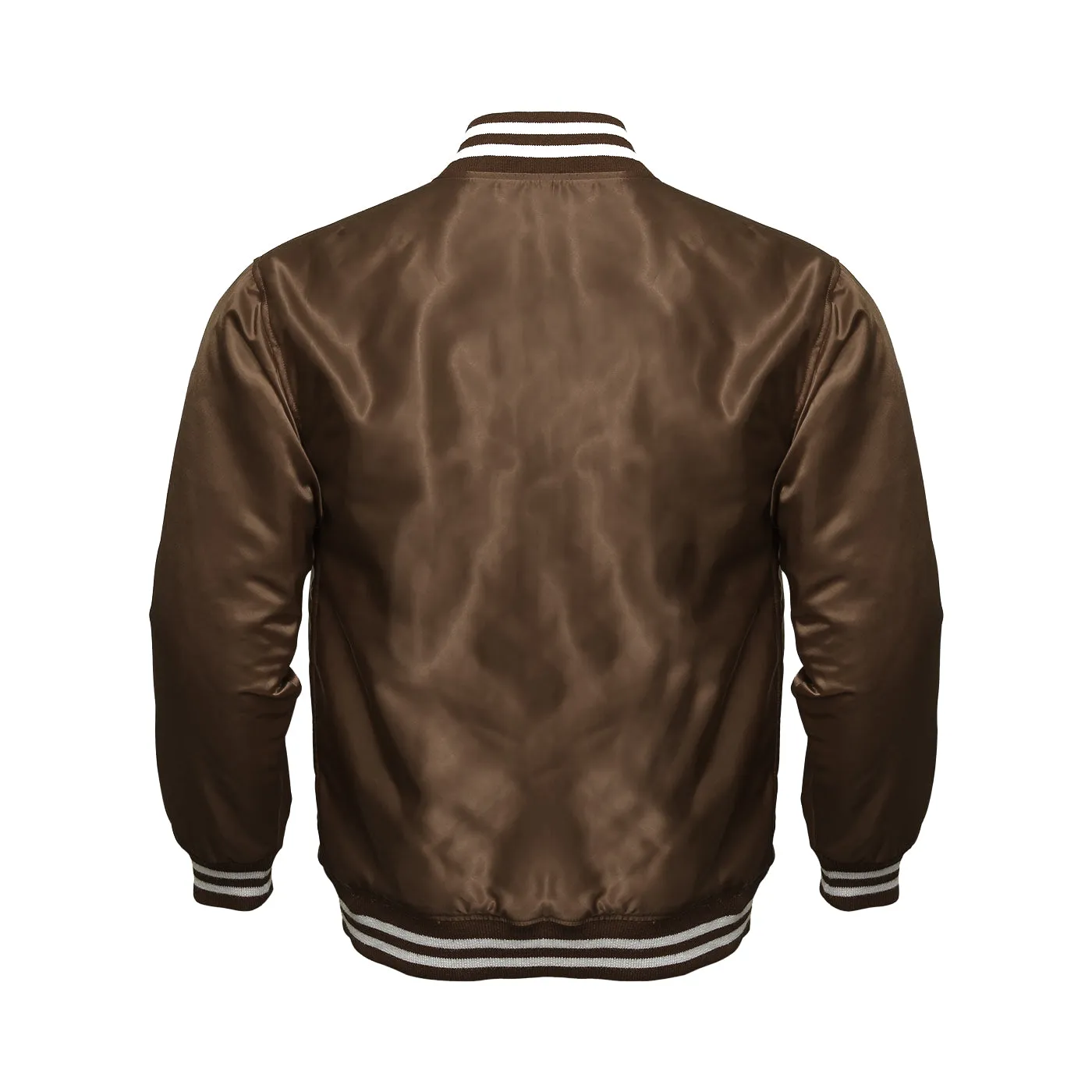 Women Satin Jacket All Brown