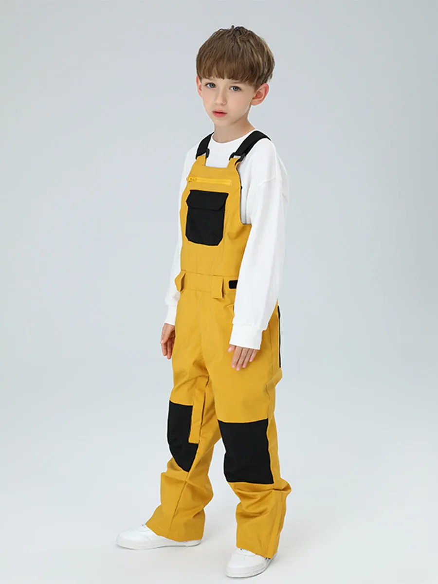 Yeefine Boys Colorblock Ski Overall Bib Pants