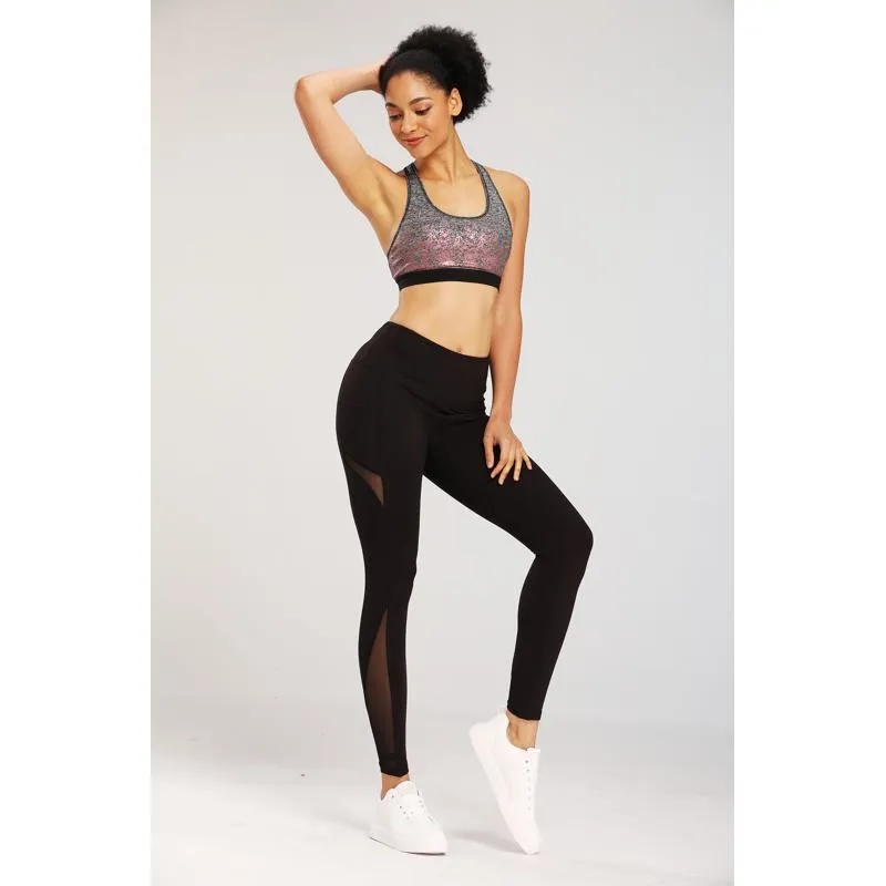 Yoga High-Waisted Suede Sports Fitness Cropped Pocket Sports Leggings