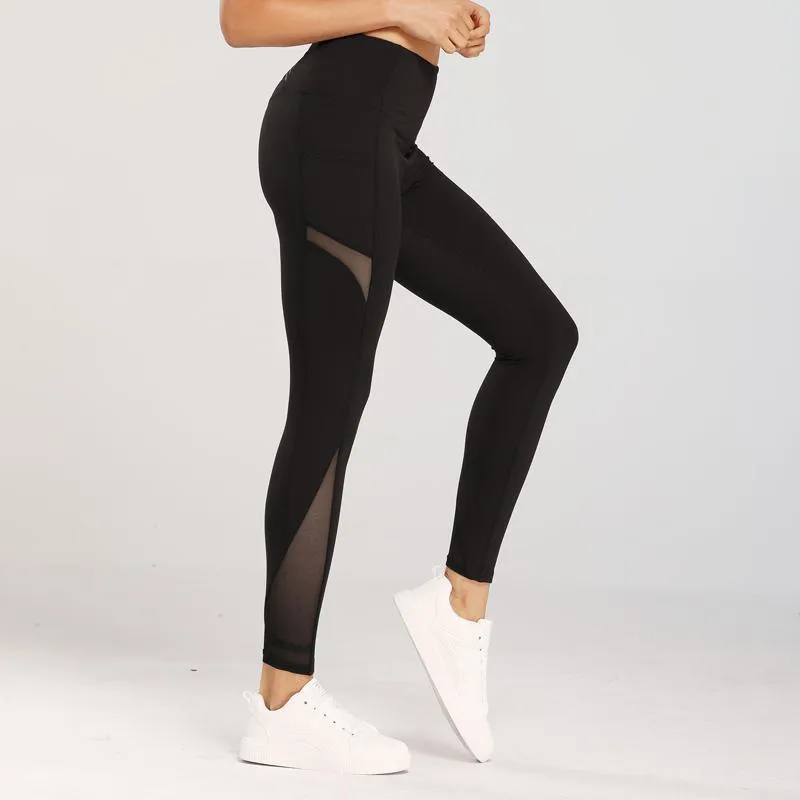 Yoga High-Waisted Suede Sports Fitness Cropped Pocket Sports Leggings