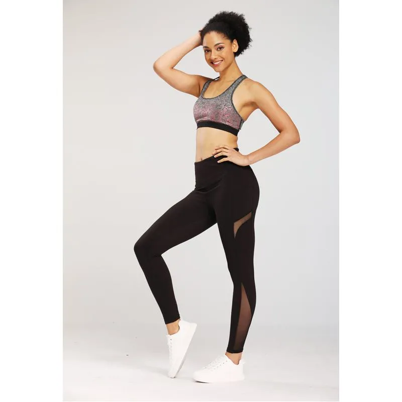 Yoga High-Waisted Suede Sports Fitness Cropped Pocket Sports Leggings