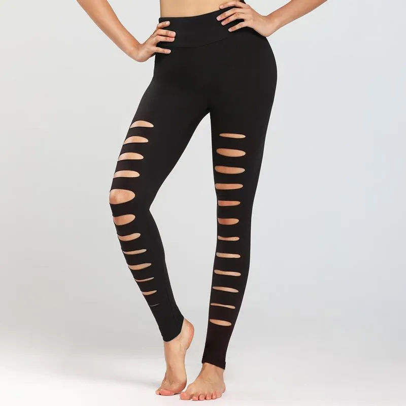 Yoga High-Waisted Tight-Fitting Elasticity Suede Distressed Sports Leggings