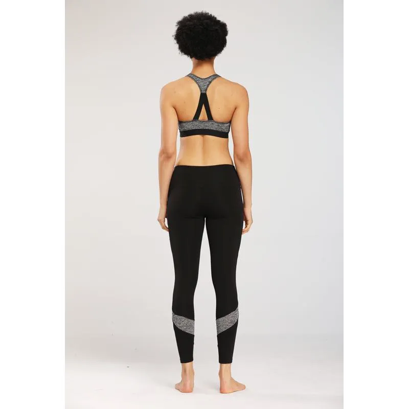 Yoga Tight-Fitting Elasticity Slim-Fit Sports Mid-Waist Fitness Patchwork Sports Leggings