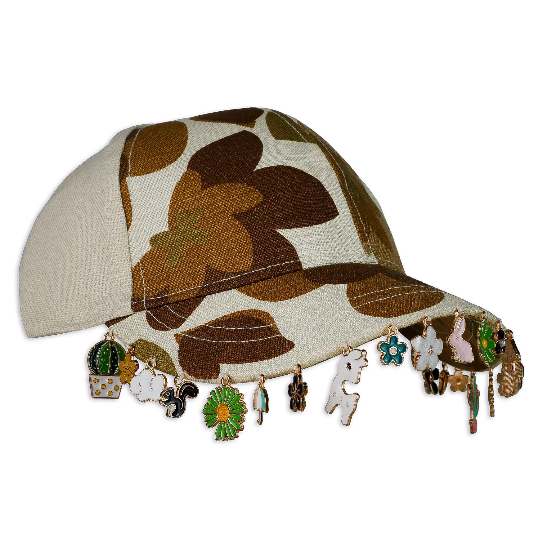 Zoe Grinfield - Brown Flower Charm Hat