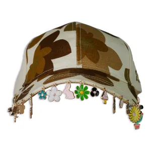 Zoe Grinfield - Brown Flower Charm Hat